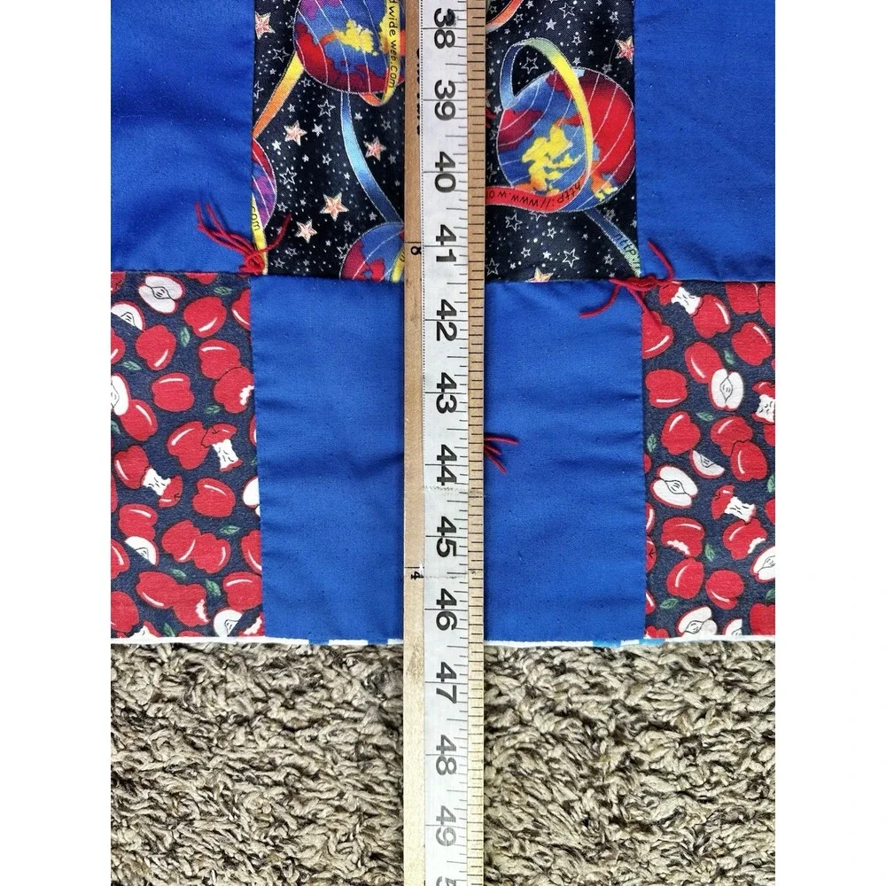 Vintage Handmade Patchwork Quilt Throw 46.5